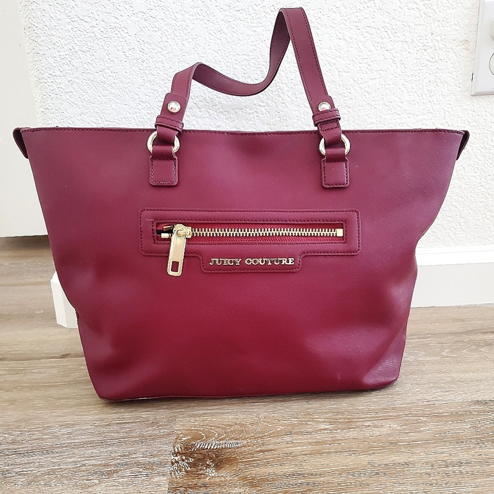 COPY - VINTAGE JUICY COUTURE Y2K REAL LEATHER BURGUNDY PURSE